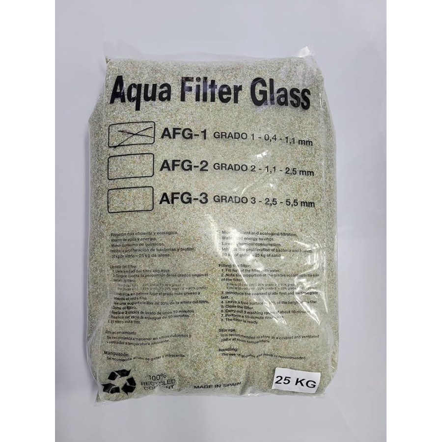 Saco Vidrio Filtración 25 kg