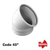 DISMOL Codo de Aluminio 80 mm 45º