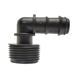 Codo Goteo 16 mm x 3/4 Rosca Macho Seguridad