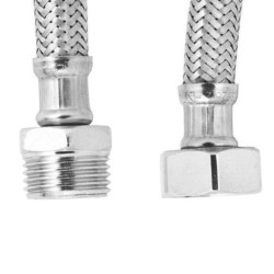 Flexo Inoxidable Termo 1/2 Macho - Hembra 50 cm