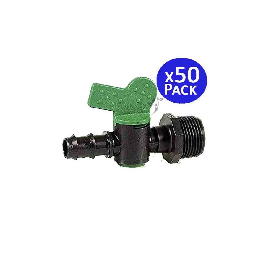 Válvula de Goteo 16 mm x 3/4 Rosca Macho