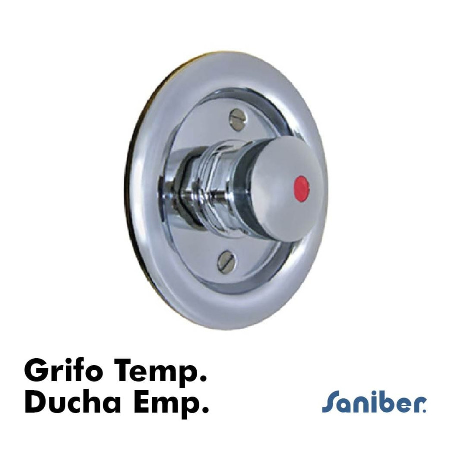 SANIBER Grifo Temporizado Ducha Espejo Chapa