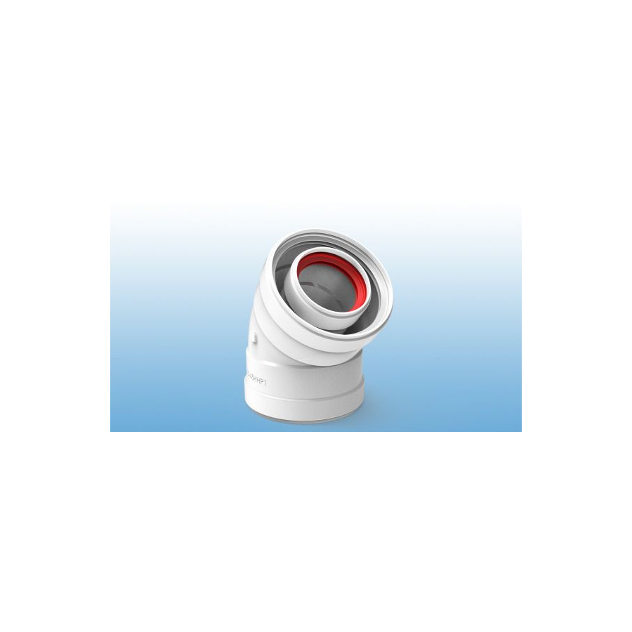 FIG Codo Coaxial 60/100 mm 45º Hembra - Hembra