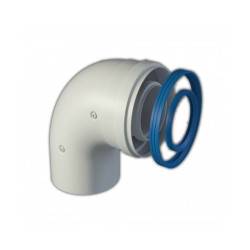 FIG Codo Coaxial 80/110 90º Macho - Hembra