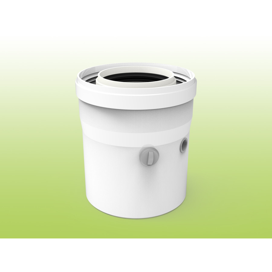 FIG Manguito Coaxial 60/100 mm Macho - Hembra con Toma de Muestras