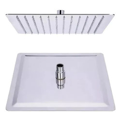 Flor de Ducha Cuadrada 25 x 25 cm Cromado