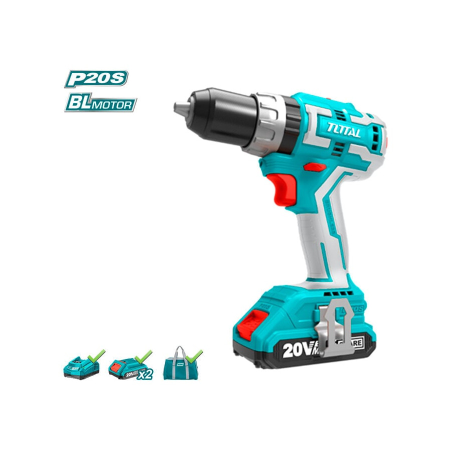 Taladro Percutor Brushless Total P20s