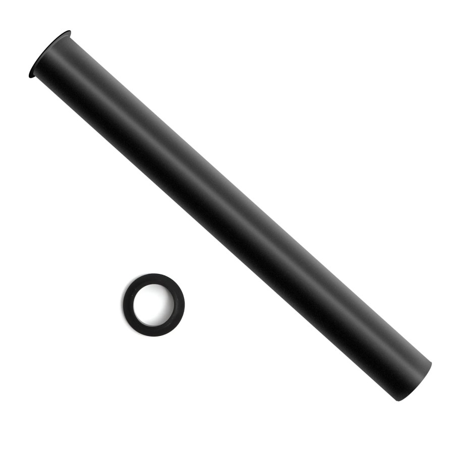Tubo Sifón 32 mm x 400 mm con Pestaña Negro