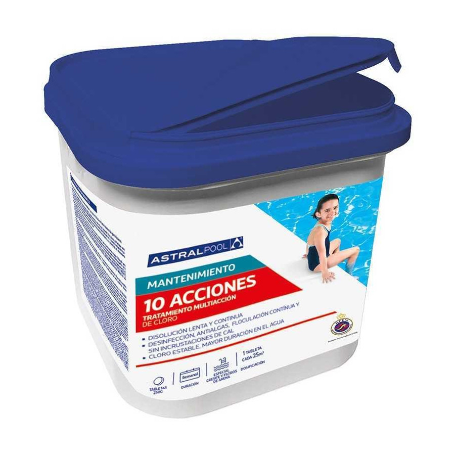 ASTRALPOOL Multiacción 5 kg 10 Acciones