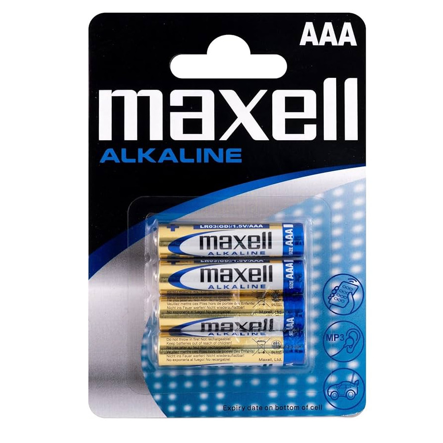 Pilas Alcalinas LR03 AAA 1,5V (Pack 4 Unidades)