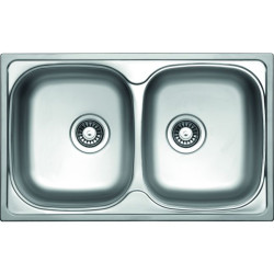 Fregadero 2 Senos Cuadrado 780 x 480 mm