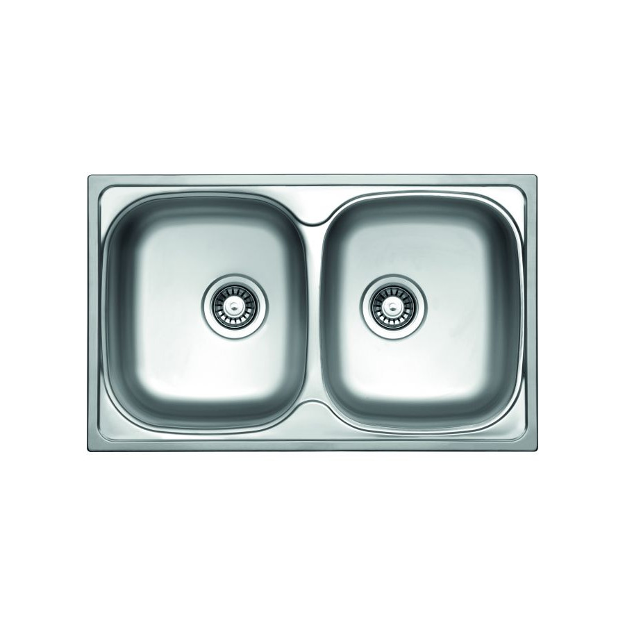 Fregadero 2 Senos Cuadrado 780 x 480 mm