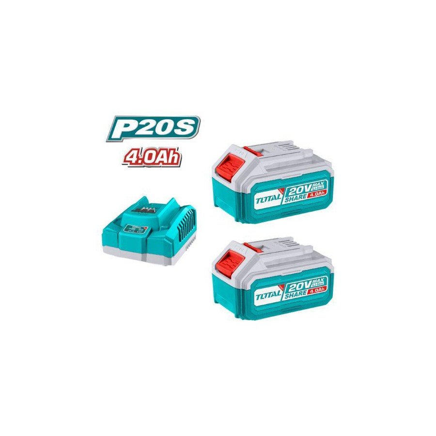 Pack Total 2 Baterías 4 Ah  Cargador Rápido