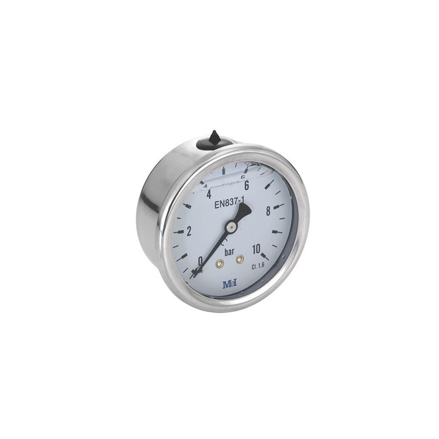 Manómetro Glicerina 63 mm 10 Bar con Toma Trasera