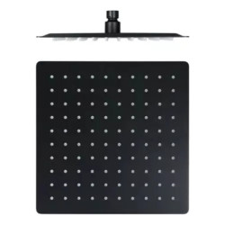 Flor de Ducha Cuadrada 25 x 25 cm Negra