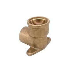 Codo Mural de Latón 18 mm x 1/2