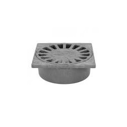 Sumidero PVC 15 x 15 cm Salida Vertical 75 a 50 mm Blanco