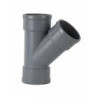 Te PVC Sanitario 32 mm 45º Hembra - Hembra