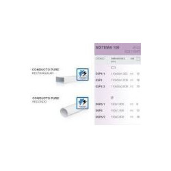 GONAL Plafón (SISTEMA 100) 100 mm Salida de Humos