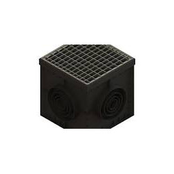 Rejilla de Arqueta Negra 30 x 30 cm Polietileno Alta Densidad