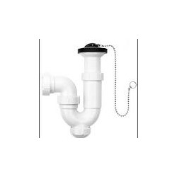 Sifón Curvo Extensible con Salida Horizontal 40 mm con Válvula