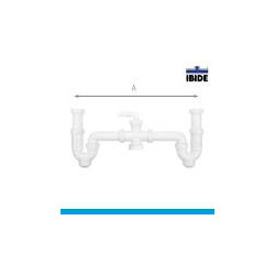 Racor 40 mm x 1 1/2 con Toma Lavadora Doble