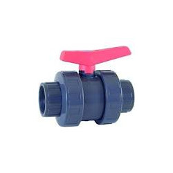 Válvula de Bola de PVC Presión 50 mm 10 Atm Simétrica