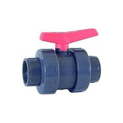 Válvula de Bola de PVC Presión 50 mm 16 Atm Asimétrica