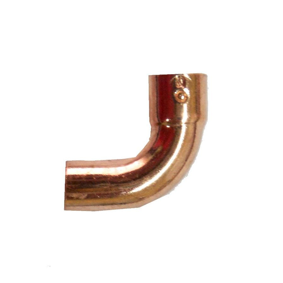 Curva de Cobre Radio Largo Macho - Hembra 54 mm