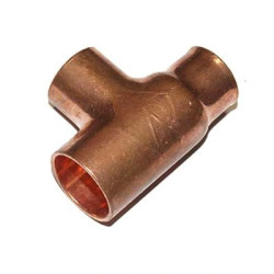 Te Reducida de Cobre 22 x 18 x 18 mm