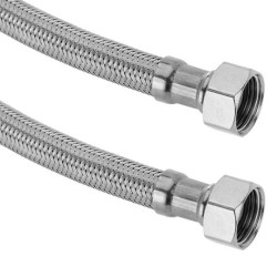 Flexo Sanitario Standard 13mm Inoxidable 3/8 x 3/8 Hembra - Hembra 20 cm