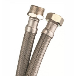 Flexo Sanitario Standard 13mm Inoxidable 1/2 x 1/2 Macho - Hembra 40 cm